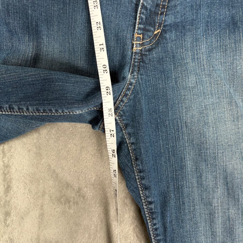 Y2K Gloria Vanderbilt Bootcut Jeans Women's 10S 32x28 Blue Dark Wash Embellished - Picture 6 of 9